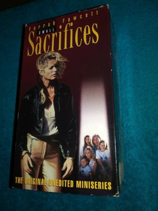 Small Sacrifices Farrah Fawcett Tv Mini - Series Unedited Rare 3 Vhs Boxset 1995