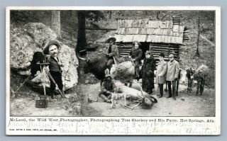 Wild West Photographer Mcleod Hot Springs Ark 1907 Undivided Antique Postcard