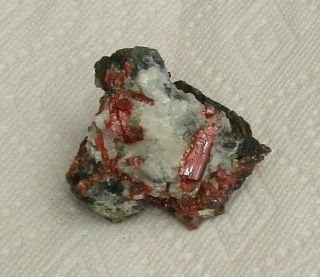 Mineral Specimen Of Realgar In Calcite From Humboldt Co. ,  Nevada