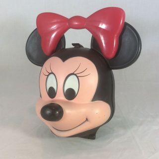 Rare Vintage Walt Disney Aladdin Co.  Minnie Mouse Head Lunchbox No Thermos