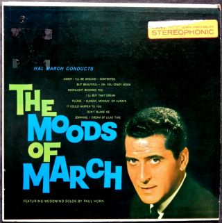 Hal March The Moods Of March 1958 Nm / Vg Rare Stereo Paul Horn Solos