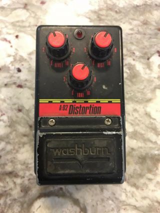 Washburn A - D2 Distortion Rare Vintage Guitar Effect Pedal For Parts/repair