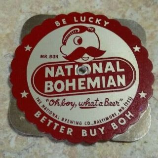 Rare - Vintage Metal Pocket Calendar From National Bohemian Beer (1954 - 1981)