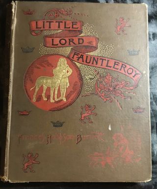 Antique Little Lord Fauntleroy Book Hardcover 1887 Estate Find