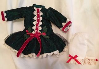 Vintage Wendy Madame Alexander Christmas Doll Dress And Pantaloons