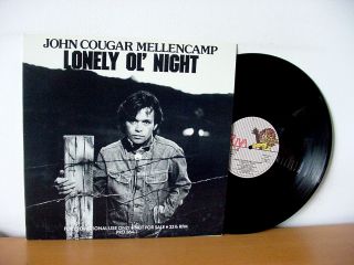 John Cougar Mellencamp " Lonely Ol’ Night " Rare Promo 12 " Ep 1985 (riva Pro - 364)