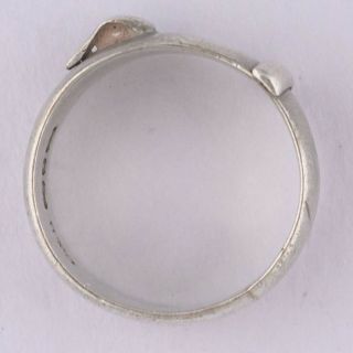 ANTIQUE VICTORIAN STERLING SILVER WIDE BUCKLE RING SZ 9.  5 3