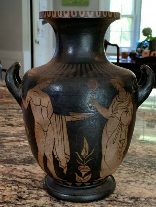 Fantastic Signed Antique Ancient Greek Pottery Handled Vase 3