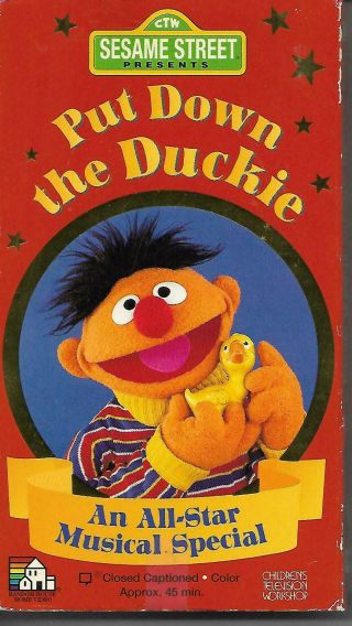 Sesame Street Presents Put Down The Duckie An All - Star Musical Special Vhs Rare