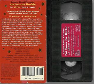 Sesame Street Presents PUT DOWN THE DUCKIE An All - Star Musical Special VHS Rare 2