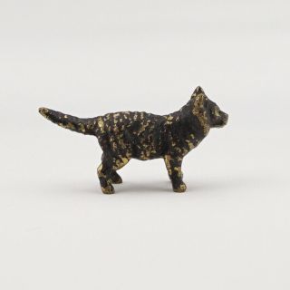 Antique Vienna Cold Painted Bronze Miniature Cat Figure - Unusual