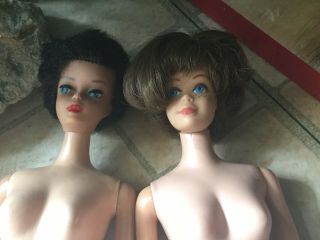 Two Vintage Barbies American Girl Midge And Miss Barbie?
