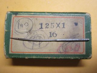 Wheeler & Wilson,  Singer 1w1 Curved Sewing Machine Needle / Size 16 / Qty 1