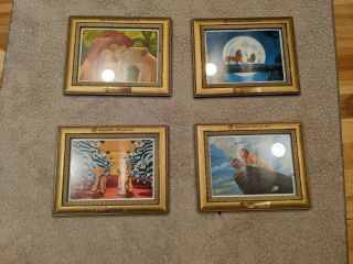 Disney The Lion King Gold Framed Lithographs Pictures 4 Collectors Items Rare