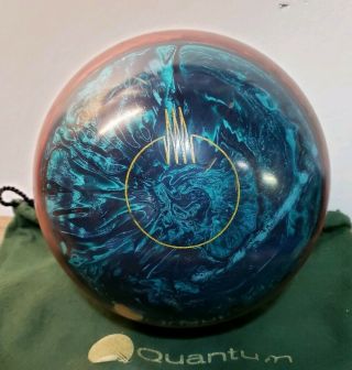 Rare Brunswick Quantum Helix 16lb Bowling Ball Red Stripe/blue