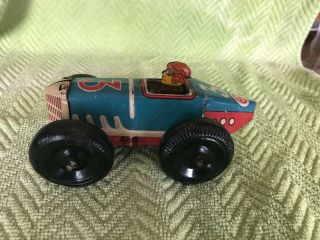 Rare Vintage Marx 1930s Boat Tail Windup Tin Race Car 3 In