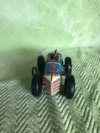 Rare Vintage Marx 1930s Boat Tail Windup Tin Race Car 3 in 3