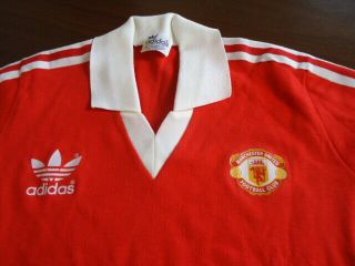 Manchester United 1980 Adidas Home Shirt 34 - 36 Unworn Rare Vintage