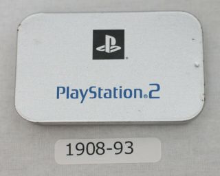 Sony Ps2 Official Memory Card Case Silver Color Rare 1908 - 093