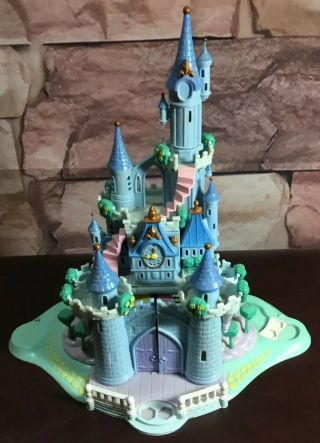 Disney Bluebird Polly Pocket Cinderella Blue Enchanted Castle 1995 - 7 Figures