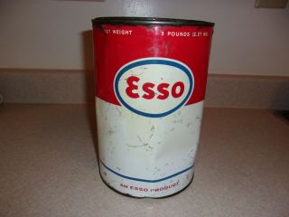 Antique 1940s Esso Can.  Humble Oil Company Houston Texas -