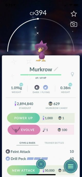 Pokemon Go Shiny Murkrow Rare