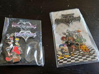 Kingdom Hearts Limited Edition Pins Rare 1.  5 2.  8 Hd Square Enix