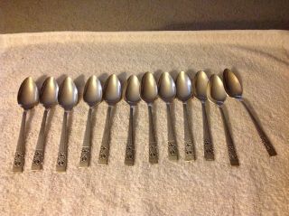Oneida Community Silver Plate Coronation Flatwear Silverware 12 Tea Spoons