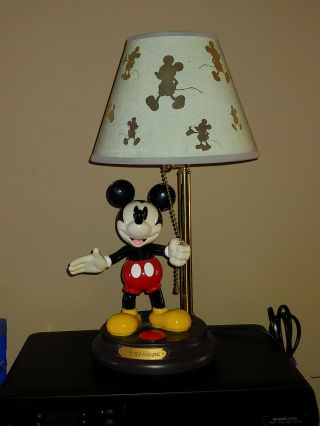 Rare Vintage Mickey Mouse Animated Talking Lamp - Disney Light