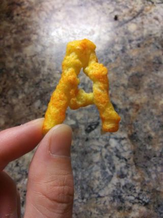 Extremely Rare Cheetos Shaped Like The Letter A