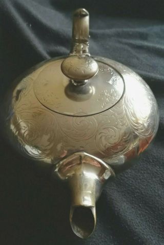 Antique Victorian Elkington & co silver plated teapot design no.  2002 3