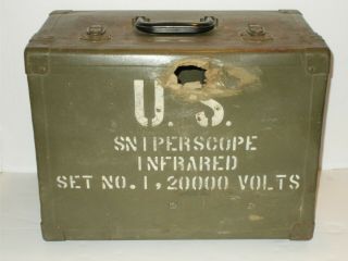 Rare/100 Korean War Era M3 Infrared Sniper Scope " Carrying Chest "