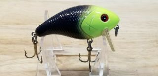 Mann’s Waker Black Chartreuse Head Unfished? Rare Discontinued Wake Bait Not 1 -