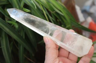 Top 350g Natural Rare Transparent Clear Quartz Crystal Point Healing K14