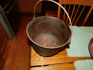 Antique/vintage 3 Foot Cast Iron Gypsy/cooking Pot - 9.  50 " W X 7.  5 " H