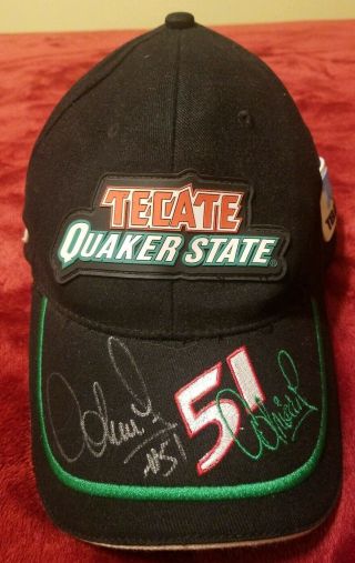 Adrian Fernandez 90s Indycar Tecate Quaker State Telmex Hat Signed Very Rare