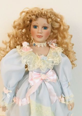 Rare Porcelain Victorian Lady Blonde Doll By Niecee Kay/rustie 2002