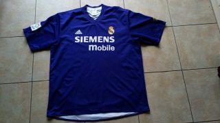 Rare Real Madrid 2002 - 03 Adidas Centenary Reversible Third Shirt Top Jersey,  Xxl