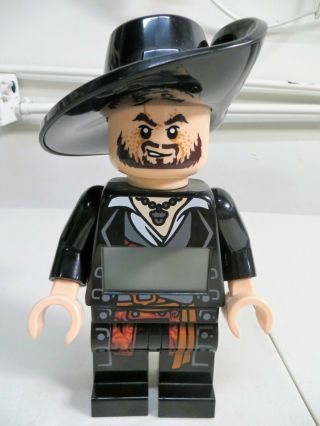 Rare Lego Barbosa Alarm Clock - Large Mini Figure - Pirates Of The Caribbean