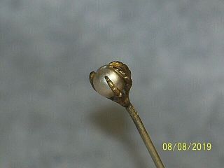 Vintage Antique Claw Holding A Pearl Hat Pin,  Stick Pin,  Great Detail