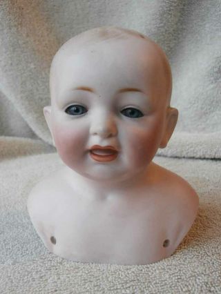 Antique German Kestner ? Bisque Solid Dome Boy Doll Head Open Closed Mouth