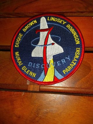 Rare Vintage Nasa Shuttle Mission Iron On Contractor Patch Sts - 95 Discovery 7