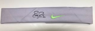 Roger Federer Hand Signed Nike Swoosh Purple Tennis Headband Autographed Rare