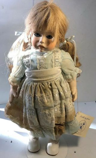 Vintage 19” Porcelain Doll By Jerri A Jerri Handmade In Usa