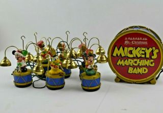 Rare Vintage Mr Christmas Disney Mickey’s Marching Band Musical Bells Read