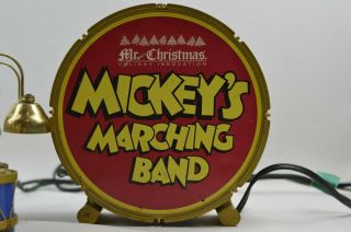 RARE Vintage Mr Christmas Disney Mickey’s Marching Band Musical Bells READ 3