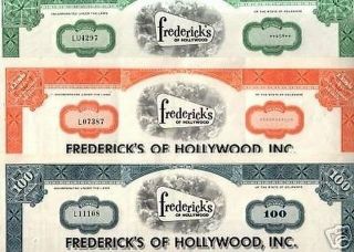Mega Rare 3 - Color Fredericks Of Hollywood Set @ 3.  33 Ea Sexy Lingerie Pioneer