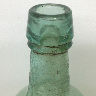 Antique Squat Bottle DYOTTVILLE Glass Philadelphia Pa Turquoise Color 2