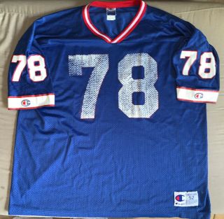 Buffalo Bills Bruce Smith 78 Rare Vtg 90s Champion Jersey Mens 2xl