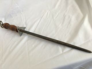 Antique Olsen Knife Sharpening Steel Honing Rod Germany 19” Butcher 